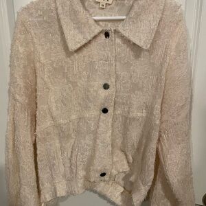 Women's Cream Textured POL Shacket new
